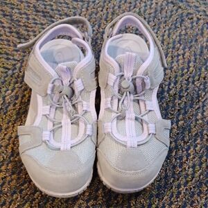 Women's Gray and Lavender Sandals